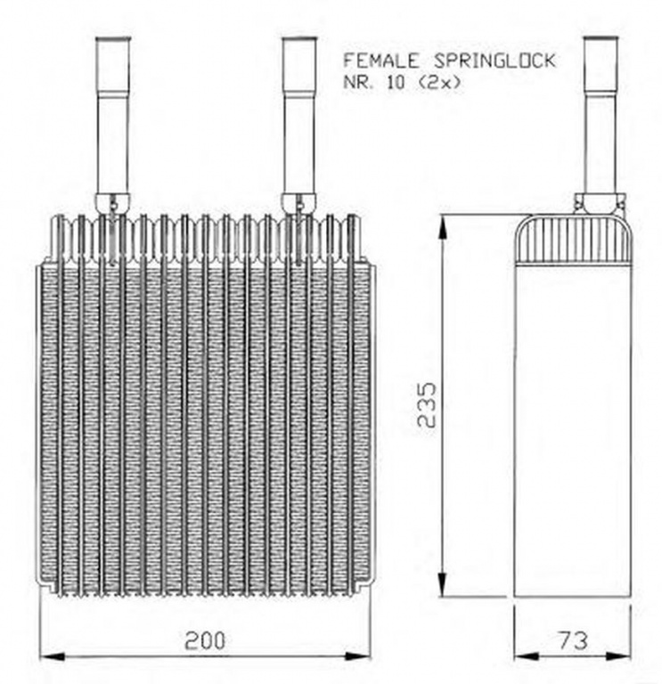 Vaporizator evaporator clima FORD FIESTA caroserie J5 J3 NRF 36074