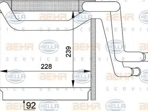 Vaporizator evaporator clima FORD TRANSIT caroserie E HELLA 8FV351336001