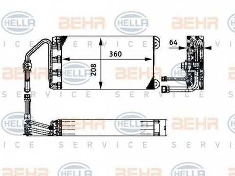 Vaporizator evaporator clima MAN F 90 Unterflur HELLA 8FV351330011