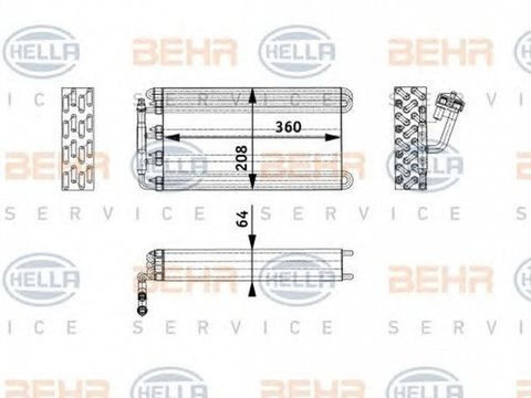 Vaporizator evaporator clima MAN L 2000 HELLA 8FV351330131