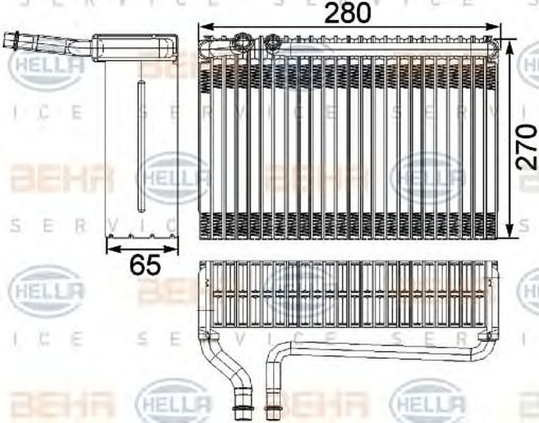 Vaporizator evaporator clima PEUGEOT 206 hatchback 2A C HELLA 8FV 351 330-381