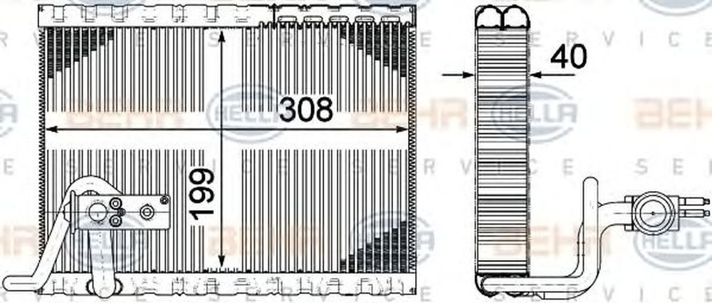 Vaporizator evaporator clima PEUGEOT 3008 HELLA 8FV 351 331-501