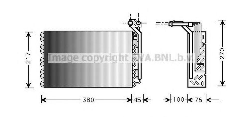 Vaporizator evaporator clima PEUGEOT EXPERT caroserie 222 AVA PEV010
