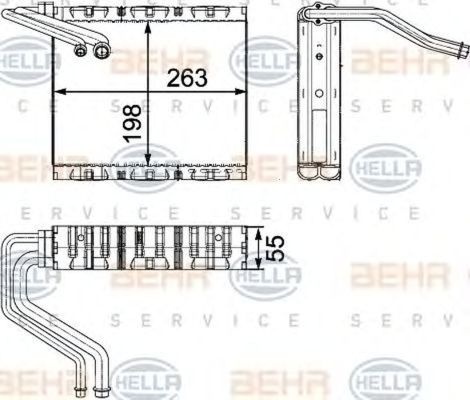 Vaporizator evaporator clima VOLVO V70 III BW HELLA 8FV351330511