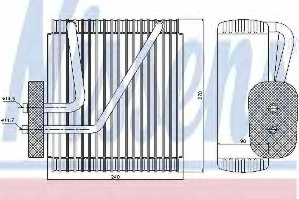 Vaporizator evaporator clima VW SHARAN 7M8 7M9 7M6