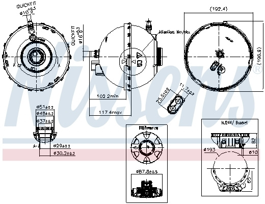 Vas de expansiune racire 996262 NISSENS pentru Bmw Seria 2 Bmw Seria 4