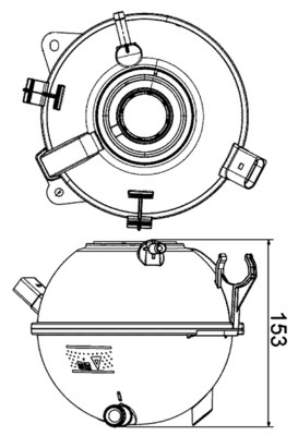 Vas de expansiune, racire (CRT 19 000S CRT19000S MAHLE) AUDI,SEAT,SKODA,VW A3|A3, A3 / S3|ALHAMBRA|ALTEA|ALTEA XL|BEETLE|BEETLE, BJALLA, FUSCA|BORA / JETTA, GOLF, JETTA, VENTO|BORA, JETTA, JETTA / CLA