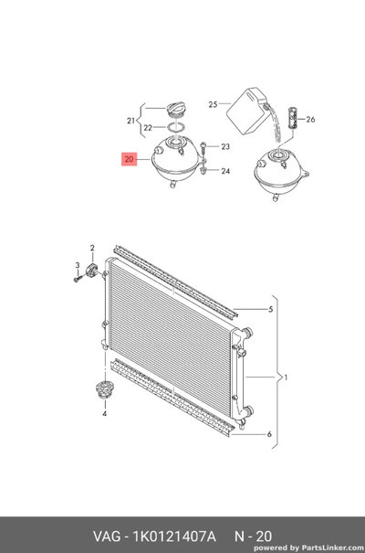 Vas expansiune 1K0121407A Vw Golf 5 combi TDI 2007