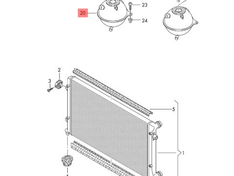 Vas expansiune 1K0121407A Vw Golf 5 combi TDI 2007 BLS OEM 1K0121407A