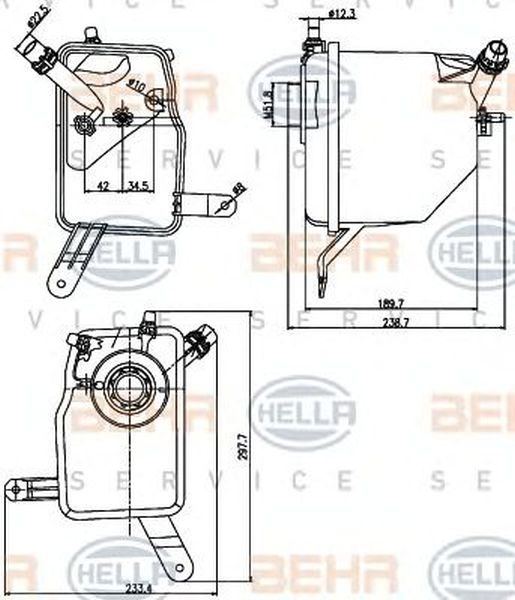Vas expansiune BMW 6 Cabriolet E64 HELLA 8MA 376 789-731