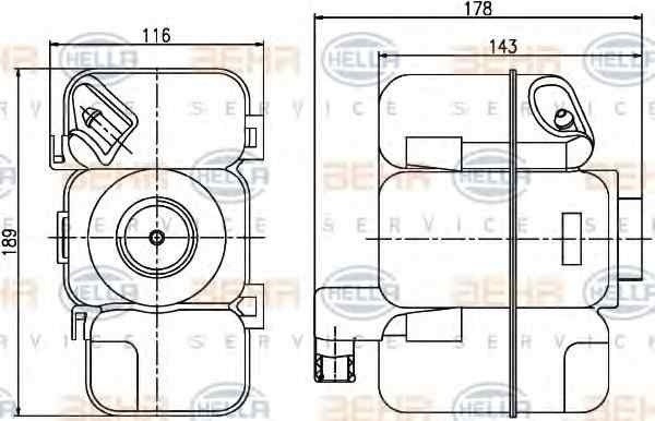 Vas expansiune lichid racire VOLVO XC70 CROSS COUNTRY HELLA 8MA 376 789-741