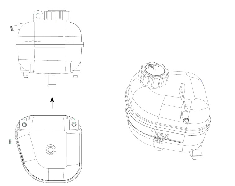 VAS EXPANSIUNE ~ MINI MINI (R50, R53) John Cooper Works Cooper S 163cp 170cp 218cp 2002 2003 2004 2005 2006 ~ NRF 454041 ~ NRF