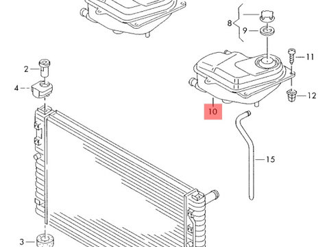 Vas expansiuneAudi A4 B7 (8E)Berlina 2007 1.9 TDI OEM 8E0121403