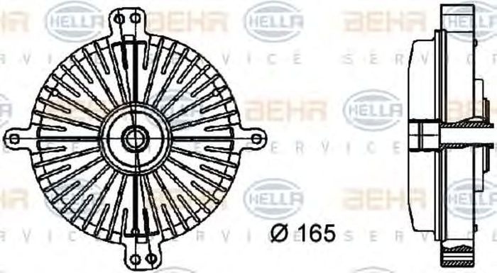 Vascocuplaj MERCEDES-BENZ SL R129 HELLA 8MV376733041