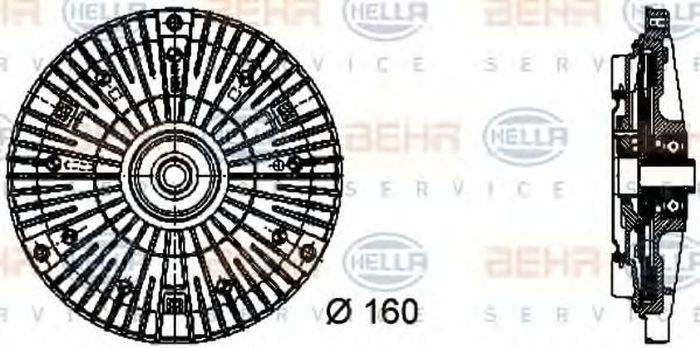 Vascocuplaj MERCEDES-BENZ SPRINTER 3-t platou sasiu 903 HELLA 8MV376732061