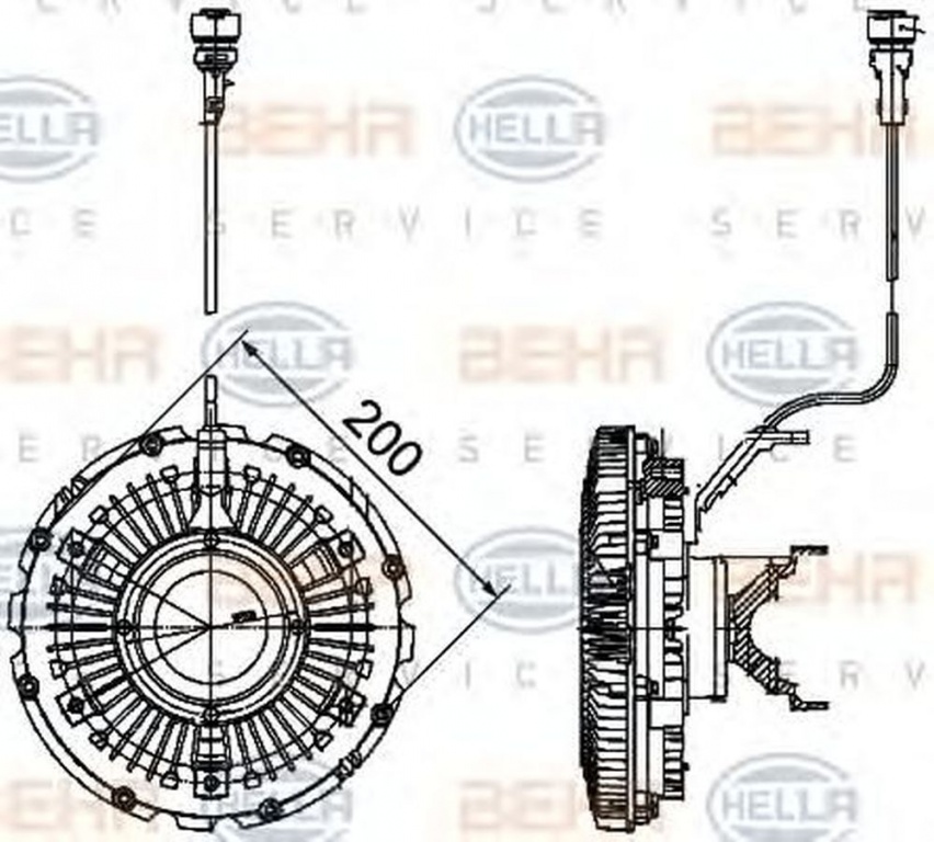 Vascocuplaj RENAULT TRUCKS Kerax HELLA 8MV376757121
