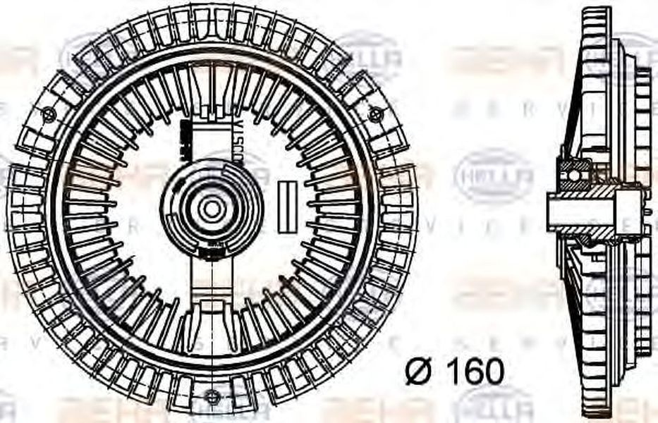 Vascocuplaj SSANGYONG MUSSO FJ HELLA 8MV 376 732-351