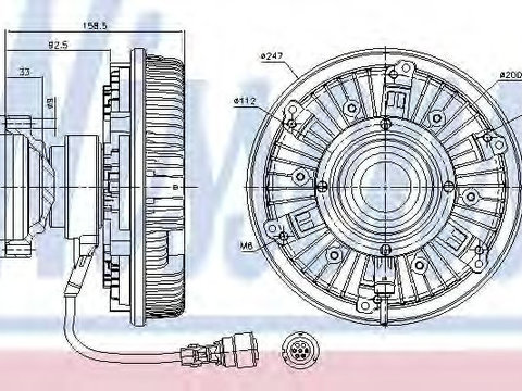 Vascocuplaj ventilator VOLVO FM (2005 - 2016) NISSENS 86081