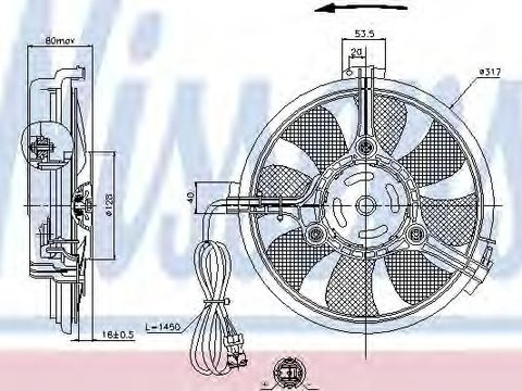 Ventilator,aer conditionat AUDI A4 Avant (8D5, B5) (1994 - 2001) NISSENS 85519 piesa NOUA