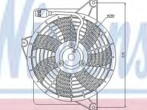 Ventilator,aer conditionat HYUNDAI MATRIX (FC) (2001 - 2010) NISSENS 85371 piesa NOUA