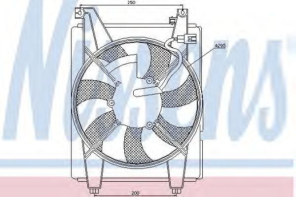 Ventilator,aer conditionat HYUNDAI SONATA IV (EF) (1998 - 2005) NISSENS 85088 piesa NOUA