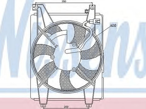 Ventilator,aer conditionat HYUNDAI SONATA Mk III (EF) (1998 - 2005) NISSENS 85088