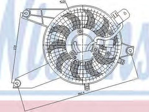 Ventilator,aer conditionat HYUNDAI TERRACAN (HP) (2001 - 2006) NISSENS 85370 piesa NOUA