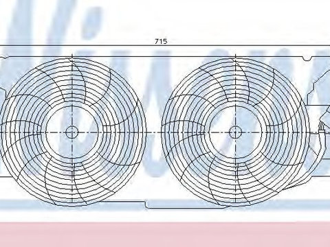 Ventilator,aer conditionat MERCEDES M-CLASS (W163) (1998 - 2005) NISSENS 85402