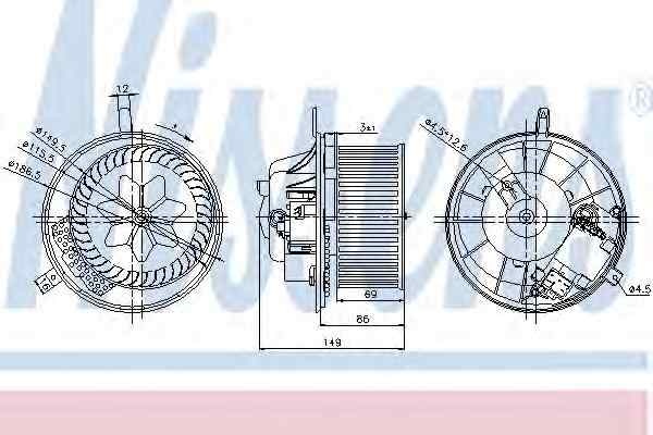 Ventilator aeroterma interior habitaclu AUDI Q3 8U NISSENS 87032