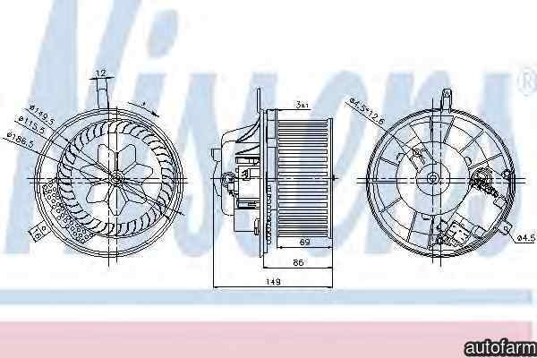 Ventilator aeroterma interior habitaclu VW GOLF VI
