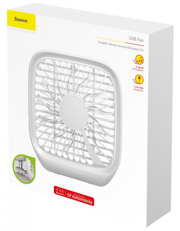 Ventilator Auto Baseus Pentru Tetiera Si Birou Alb CXZD-02