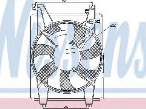 Ventilator clima HYUNDAI COUPE GK NISSENS 85369