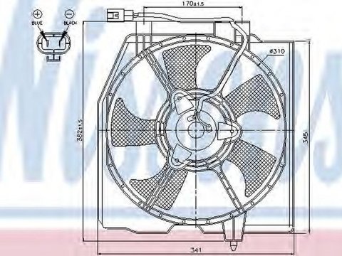 Ventilator clima MAZDA 323 S VI BJ NISSENS 85382