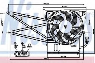 Ventilator clima OPEL VECTRA B hatchback 38 NISSEN