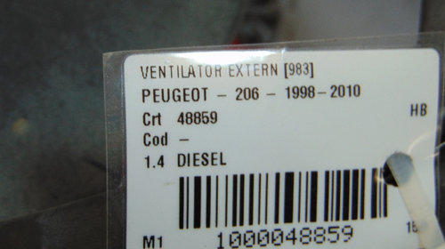 Ventilator extern Peugeot 206, motor 1.4