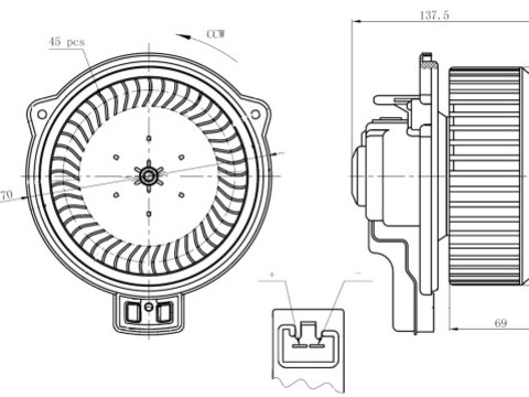 Ventilator, habitaclu (34267 NRF) HONDA