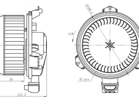 Ventilator habitaclu 34277 NRF pentru Toyota Rav Toyota Auris Toyota Blade Toyota Corolla