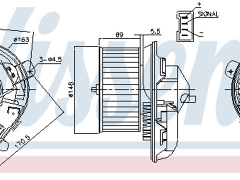 Ventilator habitaclu 87179 NISSENS pentru Fiat Scudo