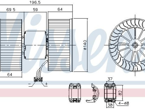 Ventilator habitaclu 87196 NISSENS pentru Bmw Seria 3