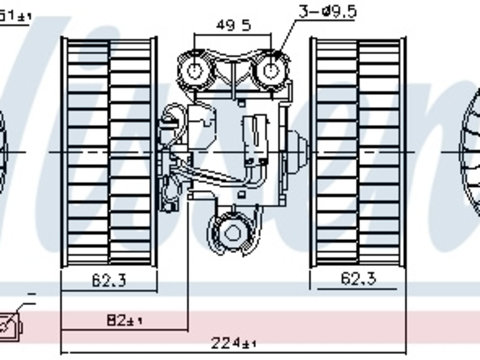 Ventilator habitaclu 87340 NISSENS pentru Mercedes-benz Vito Mercedes-benz Viano