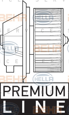 Ventilator, habitaclu (8EW351039341 HELLA) FIAT,LANCIA