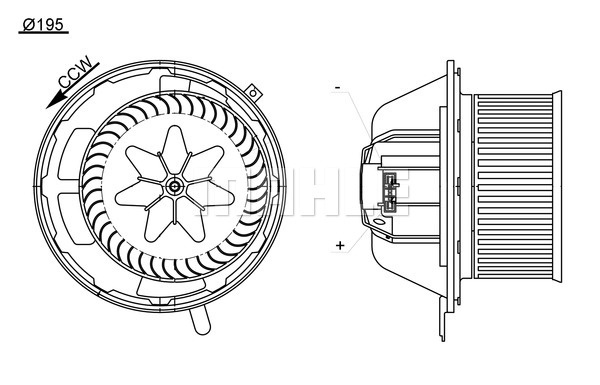 Ventilator, habitaclu (AB194000S BEH MAH) BMW