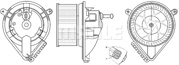 Ventilator, habitaclu (AB271000S BEH MAH) MERCEDES-BENZ,VW