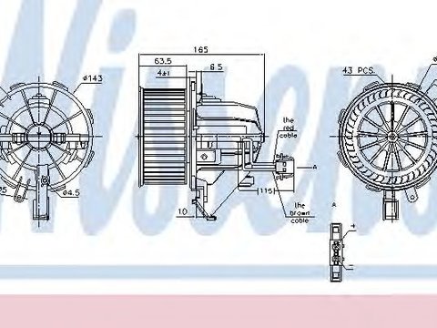 Ventilator, habitaclu AUDI A4 (8K2, B8) (2007 - 2015) NISSENS 87215 piesa NOUA