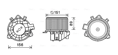 Ventilator, habitaclu AVA QUALITY COOLING FT8439 la FIAT STILO Multi Wagon (192_) 2003 2004 2005 2006 2007 2008