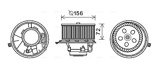 Ventilator habitaclu Ava Quality Cooling RENAULT VEL SATIS (BJ0_) 2002-2011 - RT8581