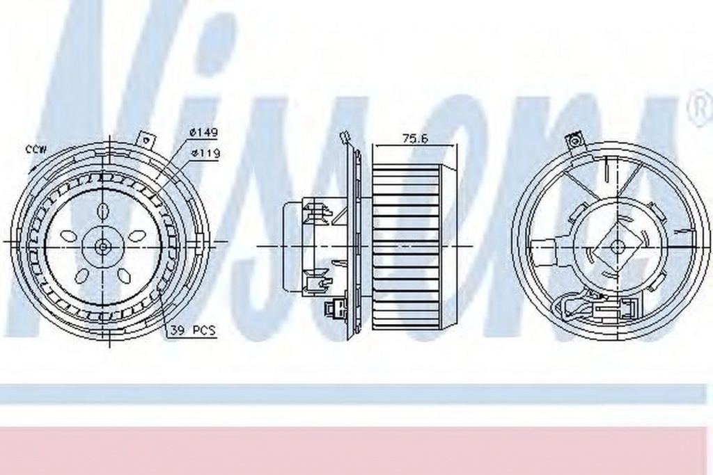 Ventilator habitaclu bord ALFA ROMEO 147 937 NISSE