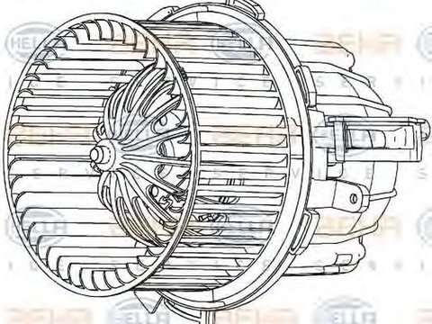 Ventilator habitaclu bord AUDI A4 8K2 B8 HELLA 8EW 351 040-261