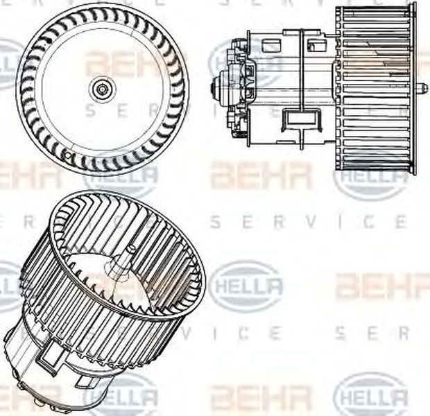 Ventilator habitaclu bord AUDI A5 Sportback 8TA HELLA 8EW 351 104-441