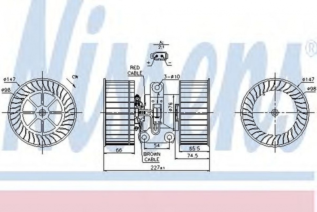 Ventilator habitaclu bord BMW 5 E39 NISSENS 87114